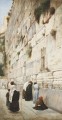 MUR occidental Jérusalem aquarelle Gustav Bauernfeind orientaliste